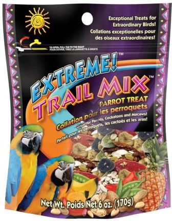 Brown'S Extreme! Trail Mix Parrot Treat Pokarm Klasy Premium+ Orzechy, Owoce, Chrupiący Makaron, Papryczki Chili Dla Dużych Papug (Żako, Ary, Kakadu, 