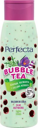 Perfecta Bubble Tea Balsam Do Ciała Silne Odżywienie Szafran Rozmaryn + Zielona Herbata 400 ml