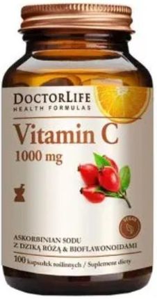 Doctor Life - Vitamin C, buforowana witamina C, dzika róża i bioflawonoidy (1000mg), 100 kaps
