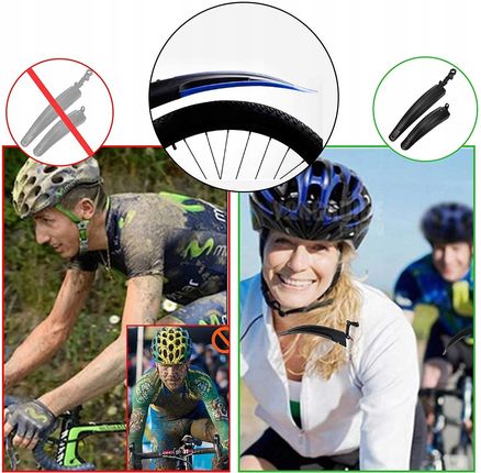 Korbi Błotniki Rowerowe Komplet 2szt. Mtb 24-26 Czarny - zdjęcie 4