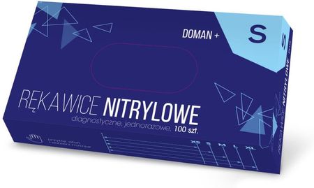 Doman Rękawiczki nitrylowe niebieskie PLUS M