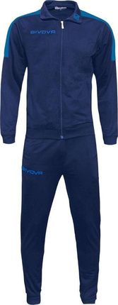 Givova Dres Treningowy Bluza + Spodnie Tuta Revolution Granatowo Niebieski Tr033 0402 2Xs