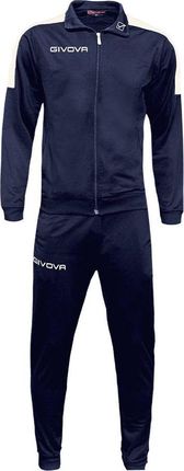 Givova Dres Treningowy Bluza + Spodnie Tuta Revolution Granatowo Biały Tr033 0403 Xl