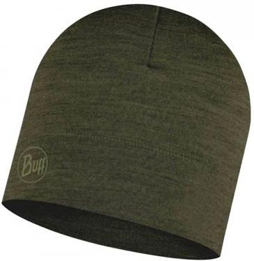 Jednowarstwowa czapka Buff Merino Wool Lightweight Beanie - Solid Bark