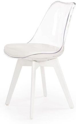Halmar Krzesło K245 Bezbarwne / Białe 4001634