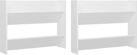 Vidaxl Półki Ścienne Na Buty 2 Szt. Białe 80X18X60 Cm Płyta 9402435
