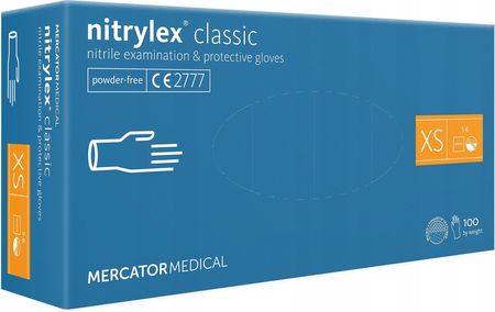 Mercator Medical Rękawiczki Nitrylowe Nitrylex Classic 100 Szt. Xs