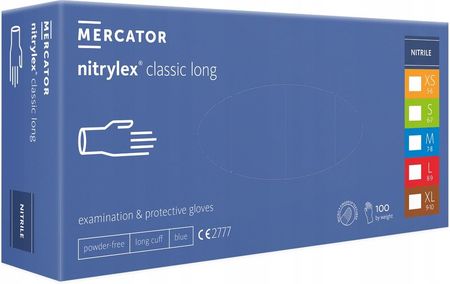 Mercator Medical Rękawice Nitrylowe Nitrylex Classic Long 100Szt M