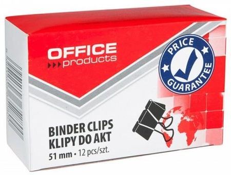 Office Products Klipy Do Dokumentów Products 51Mm 12Szt. Czarne
