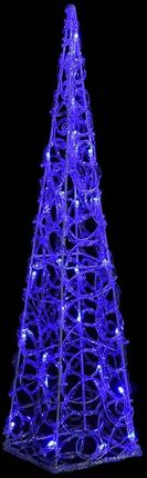 vidaXL Stożek Dekoracyjny Akrylowy Niebieski Led 60Cm 328957