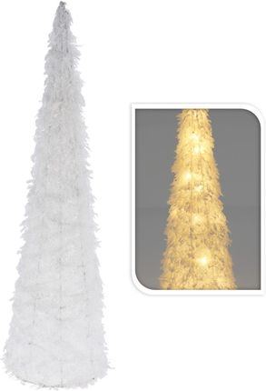 Dekoracyjna choinka stożek biała LED 60 cm ażurowa dekoracja