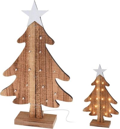 Vilde Choinka Świąteczna Led Drewniana Podświetlana Dekoracyjna Ozdobna Święta Boże Narodzenie 37 5 Cm 41647