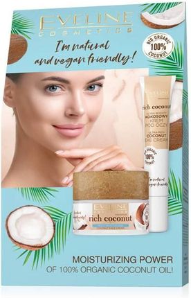 Eveline Cosmetics Zestaw prezentowy Rich Coconut krem do twarzy 50ml + krem pod oczy 20ml