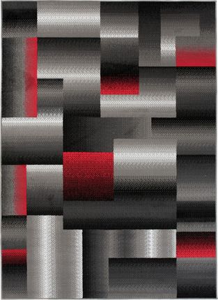 Carpetpol Dywan nowoczesny komfort czarny szary czerwony Z904E GRAY MAYA PP ESM (2,00x3,00) (48317D3E15CC29416029383)