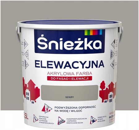 Śnieżka Farba elewacyjna akrylowa Szary 2.5 l