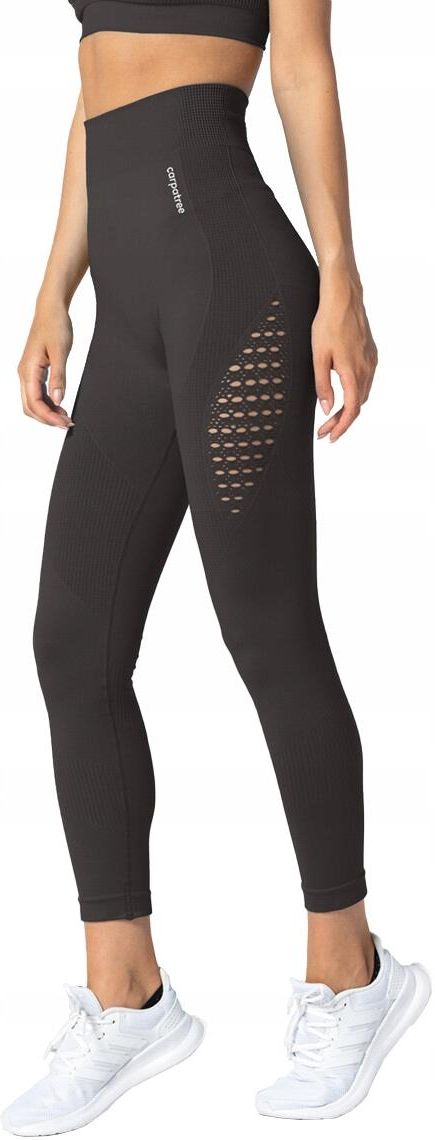 Women's Grey Melange Phase Seamless Leggings - Carpatree