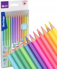 Zdjęcie Berlingo Kredki Ołówkowe Heksagonalne Pastelowe 12 Kolorów - Czarne