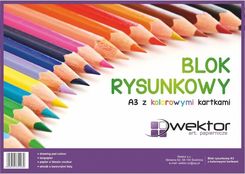 Bloki Blok Rysunkowy A3 Kolorowy 80 G/M2 20 Kartek Wektor