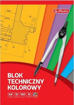 Herlitz Blok Techniczny A4/10K Kolorowy (10Szt)
