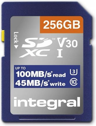 Integral High Speed SDXC 256GB V30 UHS-I U3