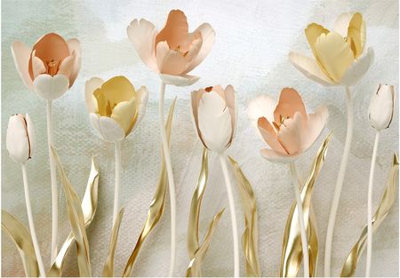 Wallarena Fototapeta Tulipany 3D Kwiaty Do Sypialni 254x184