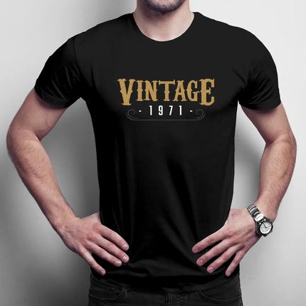 Vintage 1971 - męska koszulka na prezent