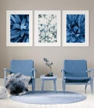 Zestaw plakatów niebieskie kwiaty - Obrazy i plakaty