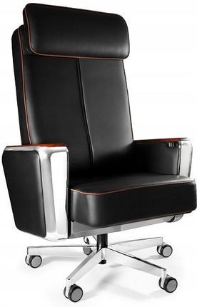 Unique Fotel Ergonomiczny Regent Skóra Lite Drewno Design