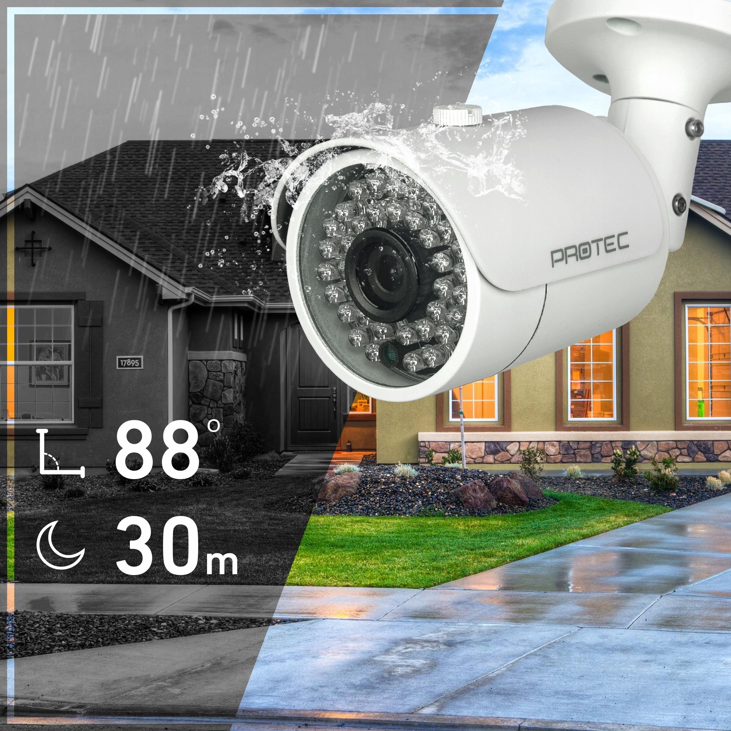 Protec Zestaw Do Monitoringu 4 Kamery Full Hd Zewnętrzne - zdjęcie 8 Protec Zestaw Do Monitoringu 4 Kamery Full Hd Zewnętrzne