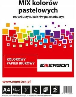 Emerson Papier Ksero A4 Mix Kolorów Pastelowych Xem1000N,