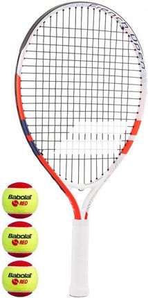 Rakieta do tenisa ziemnego Babolat Roland Garros Kit RG/FO 21 + 3 piłki Red Felt biało-pomarańczowo-granatowa 190014
