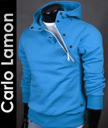 Oryginalna niebieska bluza męska Carlo Lamon