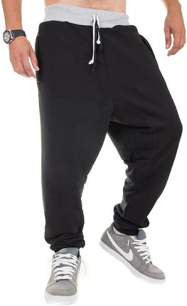 Czarne spodnie dresowe Baggy 'Marco' Carlo Lamon