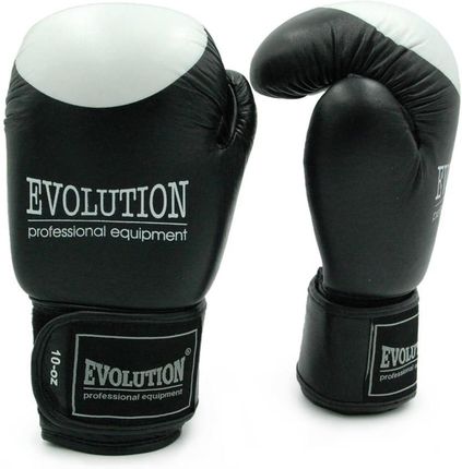 Evolution Professional Equipment Rękawice Bokserskie Pro Black Biały Czarny