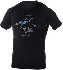 Zdjęcie Brubeck Koszulka Turystyczna Z Merino Męska Czarny Wilk - Zgierz