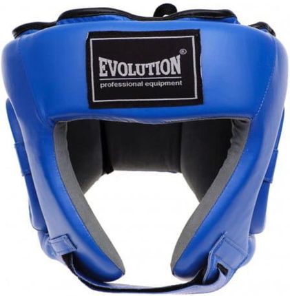 Evolution Professional Equipment Kask Bokserski Meczowy Skórzany Pro Blue Niebiesk