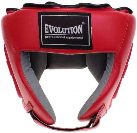 Evolution Professional Equipment Kask Bokserski Meczowy Skórzany Pro Red Czerwony