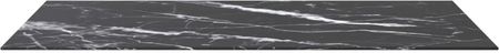 Blat stołu, czarny, 120x65 cm, 8 mm, szkło z teksturą marmuru - zdjęcie 4
