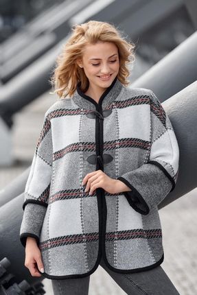 Woman by Tchibo Ponczo jasnoszary Melan\u017cowy W stylu casual Moda Swetry Poncza 