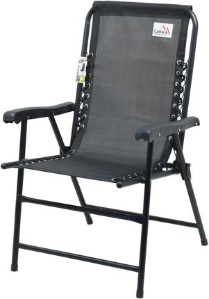 Składane krzesło ogrodowe z podłokietnikami Cattara TERST, Czarne