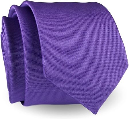 Krawat Męski Elegancki Modny Śledź wąski gładki fioletowy purpurowy G281