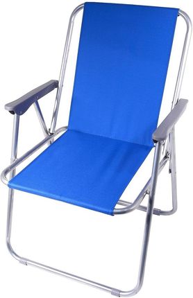 Skadane turystyczne krzesło kempingowe z podłokietnikami Cattara BERN, Niebieskie