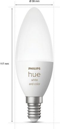 Philips HueWCA 4W E14 B39 EU 2P