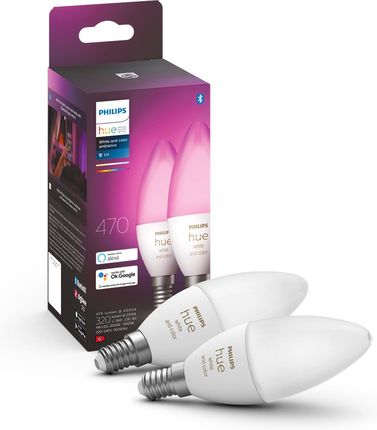 PHILIPS HUE White and color ambiance Żarówka świeczka E14 (929002294205)