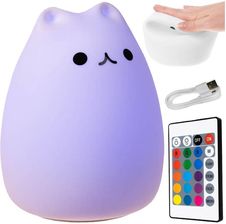 Zdjęcie Iso Trade Lampka Nocna Led Dla Dzieci Kotek Rgb + Pilot Usb 15142 - Gliwice