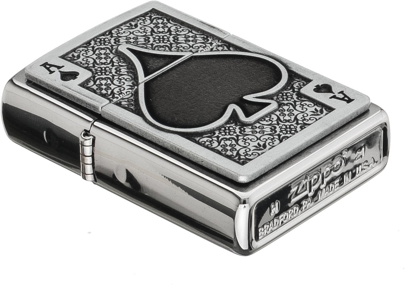 小物 ZIPPO Zippo 49637 Ace Of Spades Emblem Zapalniczka - Ceny i opinie