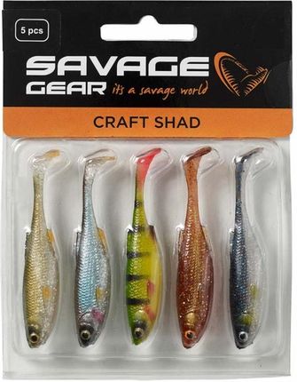 Savage Gear Zestaw Przynęt Gumowych Craft Shad Clear Water Mix (5Szt.) 6 10