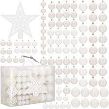 Zdjęcie Springos Bombki choinkowe 100 szt. biały zestaw choinkowy - Tychy
