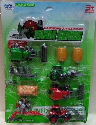 Bigtoys Zestaw Rolniczy Cztery Traktory Z Maszynami Rolniczymi Dla Chłopca 5993