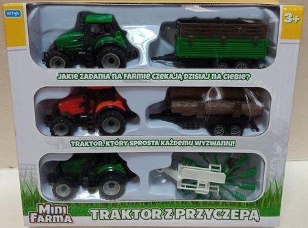 Artyk Zestaw Rolniczy Trzy Traktory Z Maszynami Rolniczyni Dla Chłopca 3731